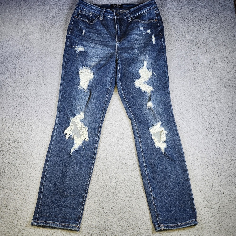 Judy Blue Distressed Boyfriend Jeans Size 9/29 - Grunge Streetwear Trendy
